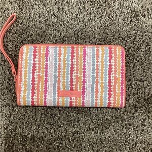 Colorful Striped Wallet with Wristlet
